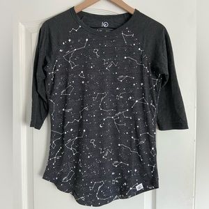Tentree 3/4 Sleeve Raglan Grey Starmap Top